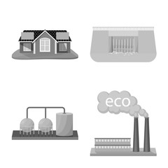 Fototapeta premium Vector design of renewable and environment symbol. Set of renewable and organic stock symbol for web.