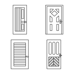 Isolated object of home and design sign. Set of home and office stock symbol for web.