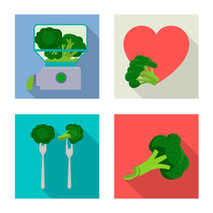 Vector illustration of eating and diet sign. Set of eating and vegetarian vector icon for stock.