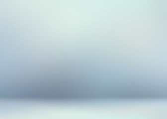 Blue grey toned 3d illustration. Old empty room simple background.