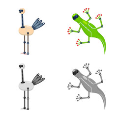 Fototapeta premium Vector illustration of toy and science icon. Set of toy and toy vector icon for stock.