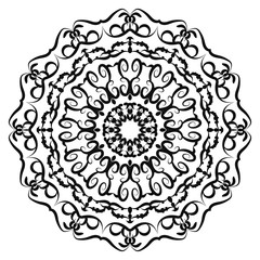 Circular pattern in form of mandala for Henna, 