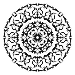 Circular pattern in form of mandala for Henna, 