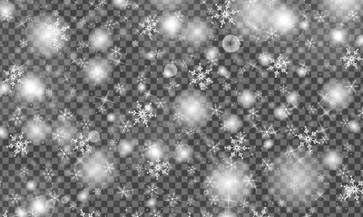 Falling snow background. Vector illustration