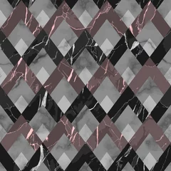 Gardinen Marble Luxury Geometric Seamless Pattern. Vector Repeat Background © kronalux