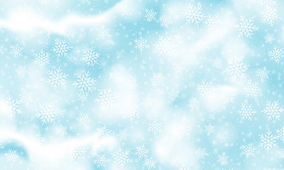 Falling snow background. Vector illustration