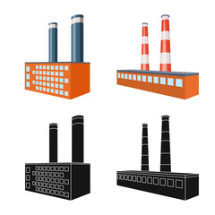 Obraz premium Vector design of construction and equipment logo. Set of construction and manufacturing stock vector illustration.