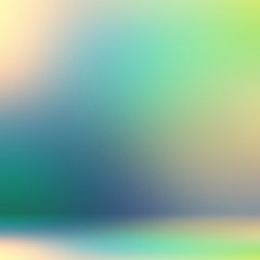 Fantasy studio 3d background. Green azure yellow transition gradient texture. Abstract painting wall and floor. Formless pattern natural colors. Tropical decor interior.