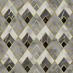 Gardinen Marble Luxury Geometric Seamless Pattern. Vector Repeat Background © kronalux