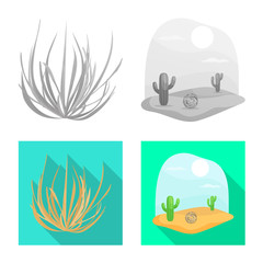 Isolated object of landscape and nature sign. Collection of landscape and environment vector icon for stock.