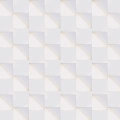 3D pattern made of white and beige geometric shapes, creative background or wallpaper surface made of light and shadow. Futuristic seamless decorative abstract texture design, simple graphic elements