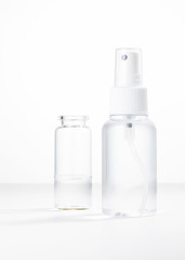 Spray on white background.