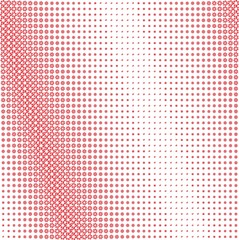 red background with dots