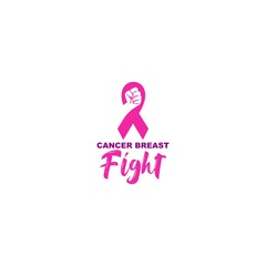 strong fight breast cancer awareness design
