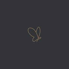 Vector butterfly abstract logo design