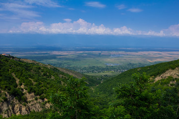 Naklejka premium Mountain Landscape, View From Above.