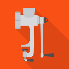 Isolated object of meat and grinder logo. Graphic of meat and vintage stock vector illustration.