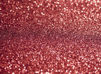 Flat lay red glitter background