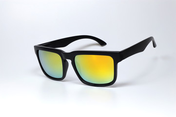 Fashion glasses placed on a white background