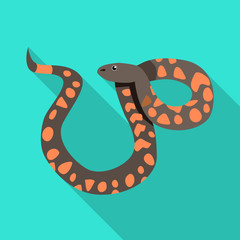 Isolated object of serpent and viper logo. Web element of serpent and rattlesnake vector icon for stock.