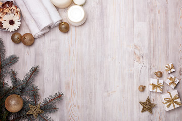 Spa.  Christmas and New Year background