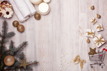 Spa.  Christmas and New Year background