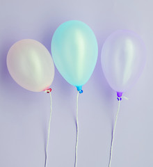 Top view birthday party balloons