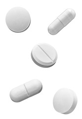 Fototapeta white pill medical drug medication obraz