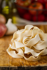 fresh italian pasta with tomato