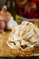 fresh italian pasta with tomato
