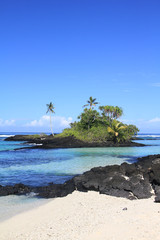 A beautiful sunny day at Matareva Beach, Salamumu, Samoa