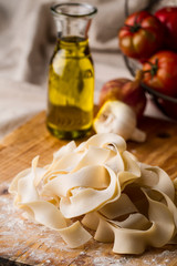 fresh italian pasta with tomato