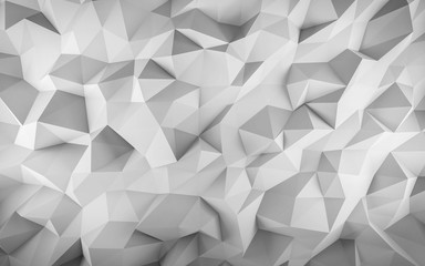 white Abstract polygonal Background Illustration Texture folded paper 3d render