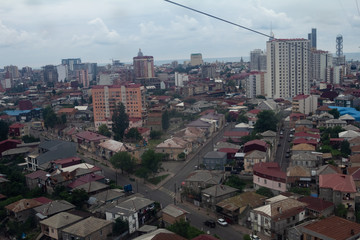 Naklejka premium City Landscape, View From Above. 