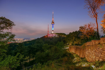 Obraz premium Seoul tower,Namsan tower in korea
