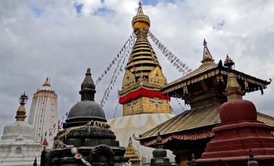 Fototapeta premium Swayambhunath Stupa - Le temple des singes à Katmandou, Népal