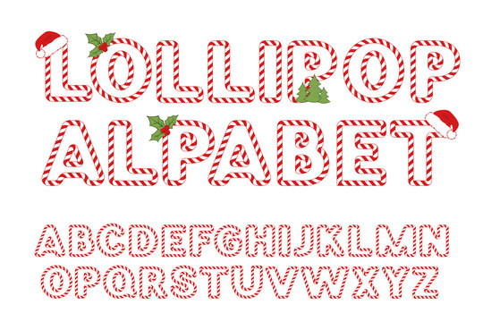 Candy Cane Alphabet SVG In SVG/DXF/EPS/JPG/PNG •, 42% OFF