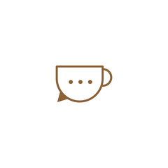 Coffee Chat graphic design template simple illustration