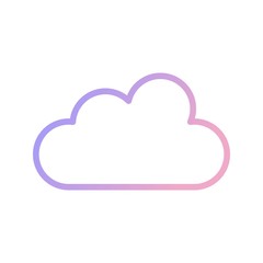 Cloud Vector Icon With White Background