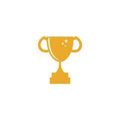 Trophy logo design vector template