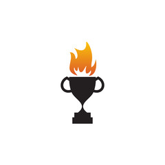 Trophy logo design vector template