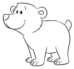 Niedlicher Bär - Vektor-Illustration