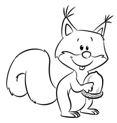 Niedliches Eichhörnchen - Vektor-Illustration