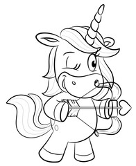 Einhorn Sternzeichen Schütze - Vektor-Illustration