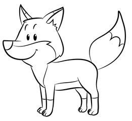 Niedlicher stehender Fuchs - Vektor-Illustration