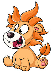 Niedlicher Löwe - Vektor-Illustration