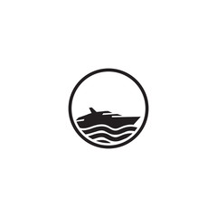 Yacht logo design vector template