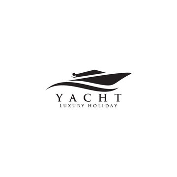 Yacht logo design vector template