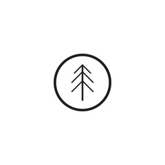 Pine tree logo design vector template