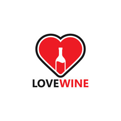 Love Wine Logo Template Design